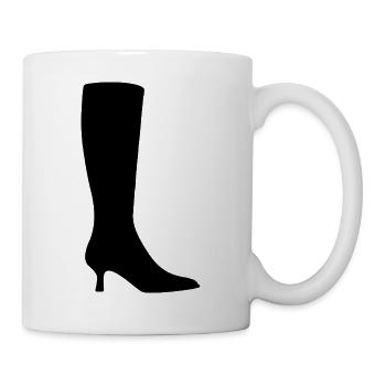 Black Boot Silhouette - Tasse - Weiß - Rechts