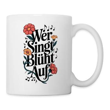 Qui chante les fleurs dans le chanteur du Sing Along Festival Choir Singer - Mug blanc - blanc - Droite