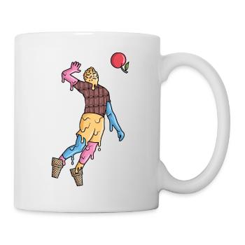 Volleyball Spieler Eiscreme Kinder Volleyballer - Mug - white - Right