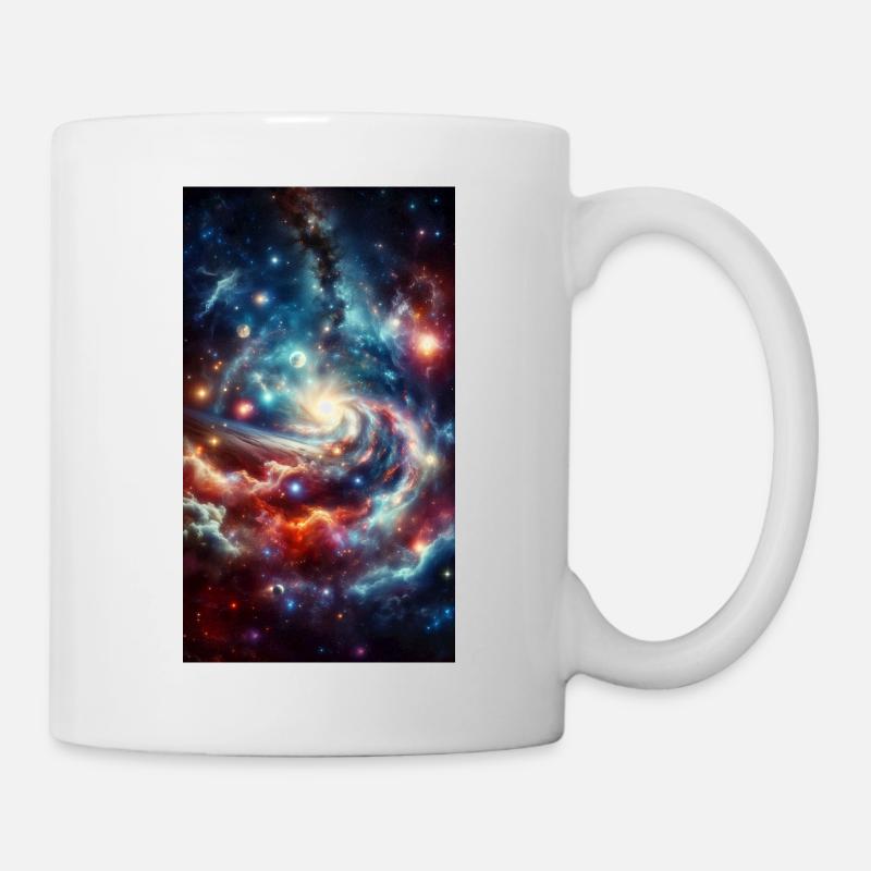 Kosmische Spirale: Sternennebel - Tasse - Weiß