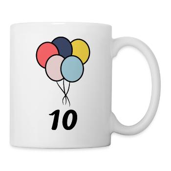 10. 10 YEARS. 10th ANNIVERSARY. 10 YEAR ANNIVERSARY. - Mug - white - Right
