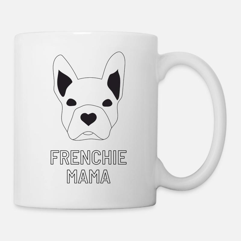 frenchie mama - Tasse - Weiß