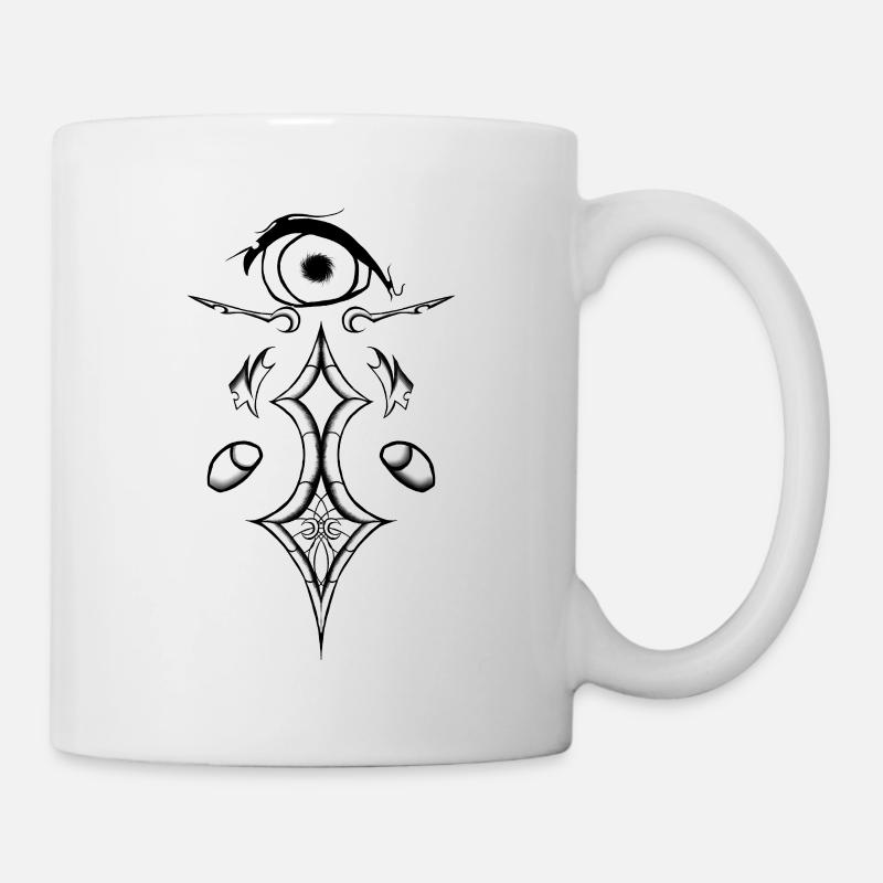 Silhouette de l’œil nocturne - Mug blanc - blanc