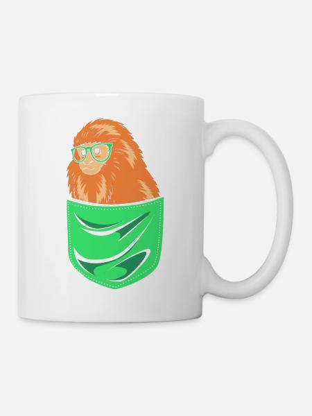 Tamarin Affe - Tasse - Weiß
