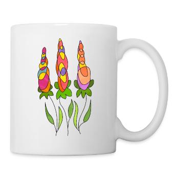 Fleur - Mug blanc - blanc - Droite