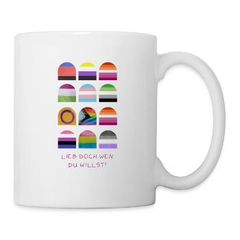 Lieb Doch Wen Du Willst Pride Muster - Tasse - Weiß - Rechts