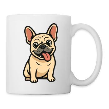 French Bulldog Cartoon Design - Mug - white - Right