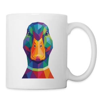 Colorful Geometric Duck Head Pop Art - Mug - white - Right
