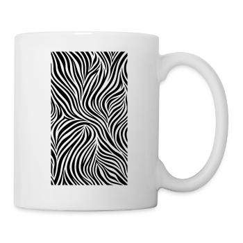 Zebra Stripe Zebra Pattern Stripe Black White - Mug - white - Right