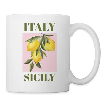 Italien Sizilien Urlaub Strand Zitronen Sizilien - Tasse - Weiß - Rechts