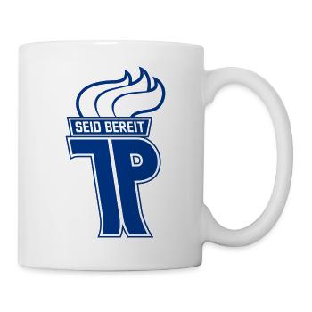 JP - Junge Pioniere Logo (Farbe änderbar) - Tasse - Weiß - Rechts