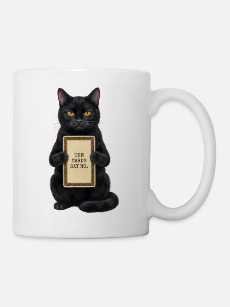 Les cartes disent pas de chat - Mug blanc - blanc
