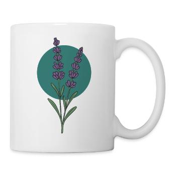 Lavender – Botanical Flower Motif - Mug - white - Right