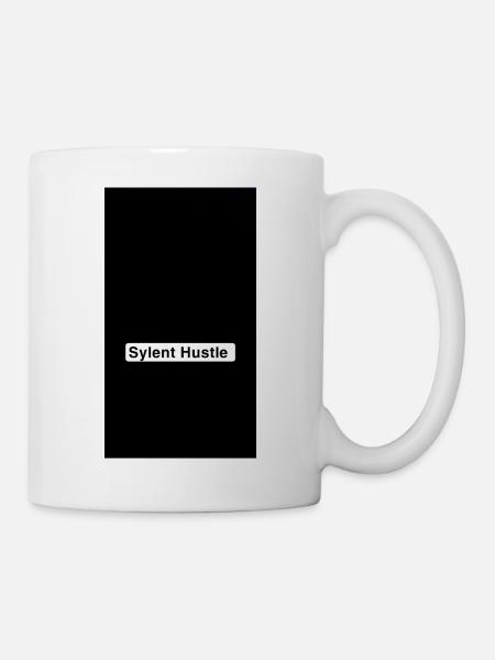 Sylent Hustle Noir Monochrome Tee - Mug - white