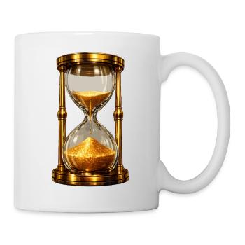 Sablier d’or - Mug blanc - blanc - Droite