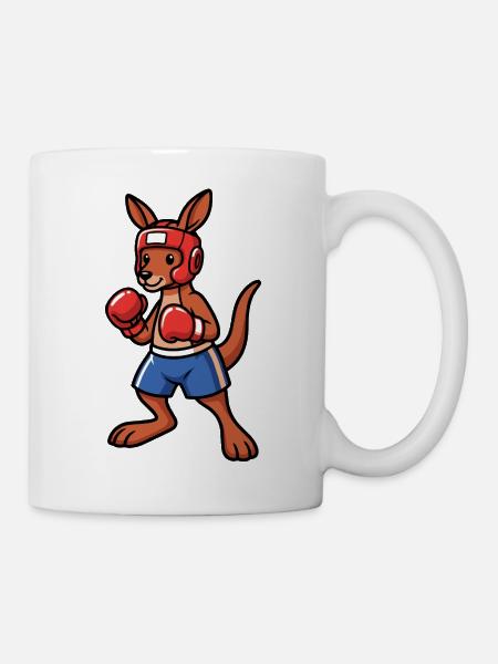 Boxing Kangaroo Australien - Tasse - Weiß