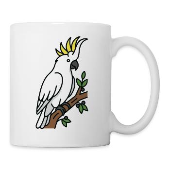 Australischer Vogelkakadu - Tasse - Weiß - Rechts
