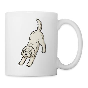 Doodle Dog Yoga Pose - Mug - white - Right