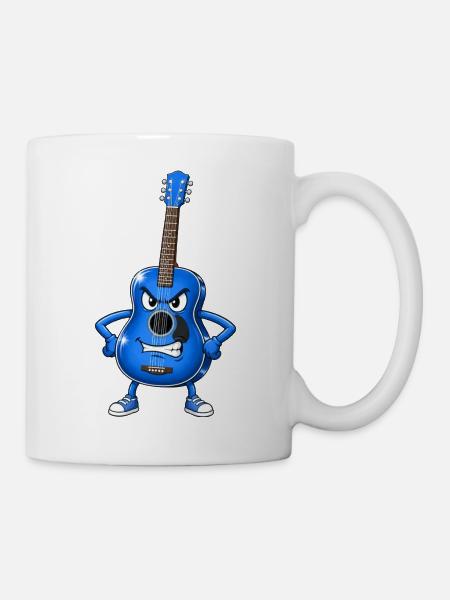 Gitarre böser Blick - Tasse - Weiß
