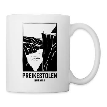 Silhouette de la Roche de la Pulpe Norvège - Mug blanc - blanc - Droite
