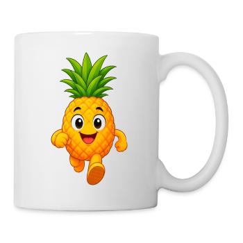 Ananas - Tasse - Weiß - Rechts