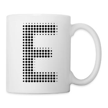 Buchstabe E – Punktmuster Initial Design - Tasse - Weiß - Rechts