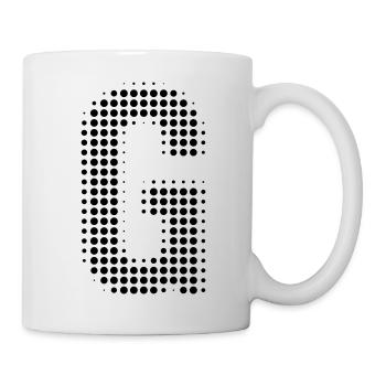 Buchstabe G – Punktmuster Initial Design - Tasse - Weiß - Rechts