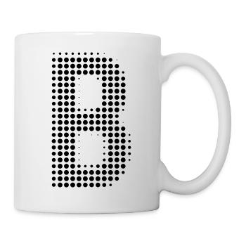 Buchstabe B – Punktmuster Initial Design - Tasse - Weiß - Rechts