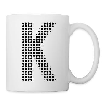 Lettre K – Motif à points Conception initiale - Mug blanc - blanc - Droite
