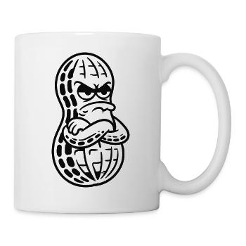 Humour de snacks aux noix en colère et en colère - Mug blanc - blanc - Droite