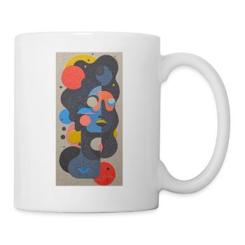 Motifs géométriques abstraits dans le design artistique - Mug blanc - blanc - Droite