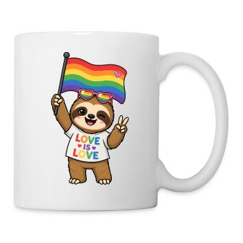CSD LGBTQ gay lesbian queer rainbow flag - Mug - white - Right