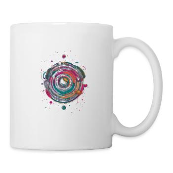 Neon Kreiswirbel - Tasse - Weiß - Rechts