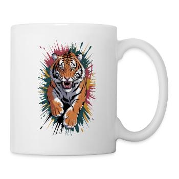 Strong tiger before color explosion - Mug - white - Right