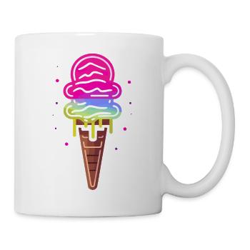 Cornet de crème glacée - Mug blanc - blanc - Droite