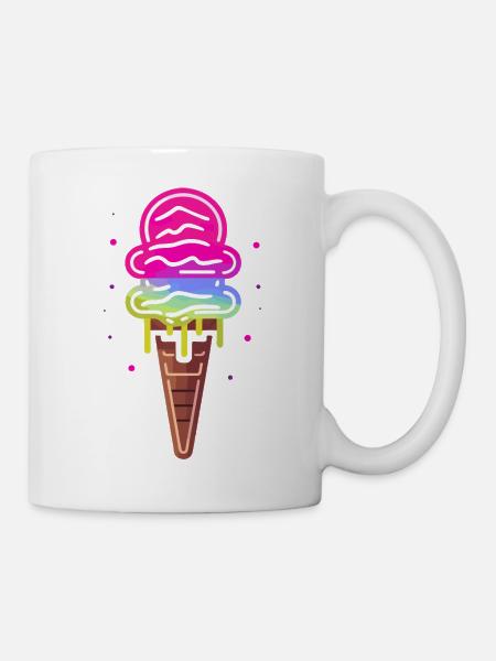 Eiswaffel - Tasse - Weiß