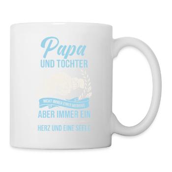 Papa und Tochter: Herz und Seele - Tasse - Weiß - Rechts