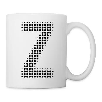 Buchstabe Z – Punktmuster Initial Design - Tasse - Weiß - Rechts