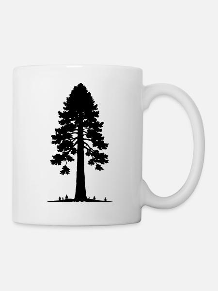 Riesige Sekvoia-Baum - Tasse - Weiß