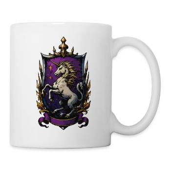 Licorne dans le bouclier : blason fantastique - Mug blanc - blanc - Droite