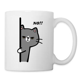 Un chat sinistre au bord - Mug blanc - blanc - Droite