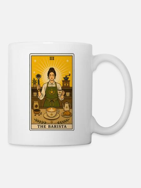 Barista | Kaffee Beruf Tarot - Tasse - Weiß