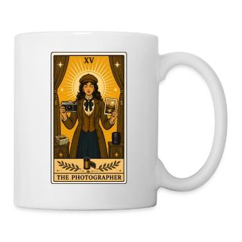 Fotografin | Kamera Beruf Tarot - Tasse - Weiß - Rechts