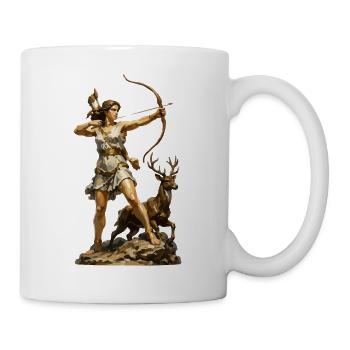 Waldjägerin mit Bogen - Tasse - Weiß - Rechts