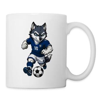 Attaquant des Blue Wolf en maillot - Mug blanc - blanc - Droite