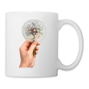 Motif de fleur de main pissenlit - Mug blanc - blanc - Droite