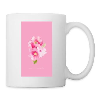 Bouquet de fleurs aquarelles roses - Mug blanc - blanc - Droite