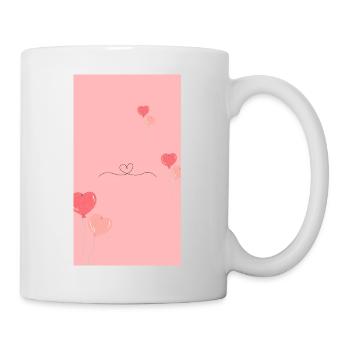 Bouquet de fleurs aquarelles roses - Mug blanc - blanc - Droite