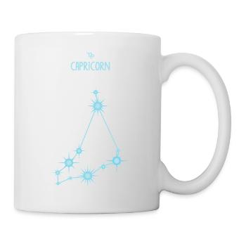 Steinbock Tierkreiszeichen Stern Sternbild Blau - Tasse - Weiß - Rechts