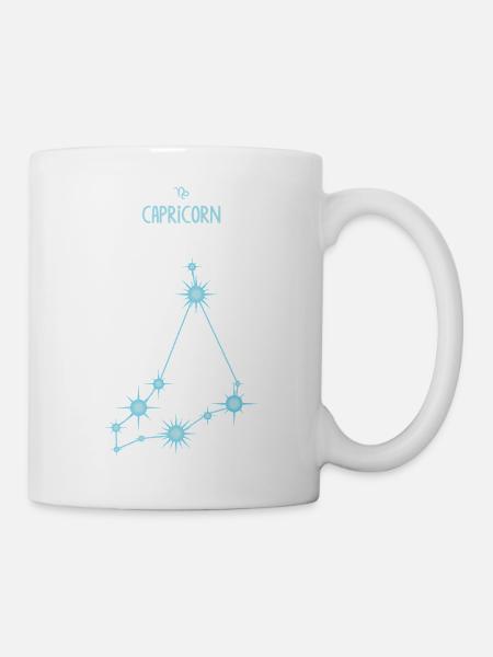 Steinbock Tierkreiszeichen Stern Sternbild Blau - Tasse - Weiß